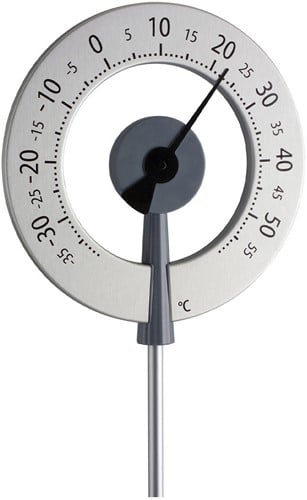 TFA Tuinthermometer analoog Lollipop'' -  aluminium - Antraciet''